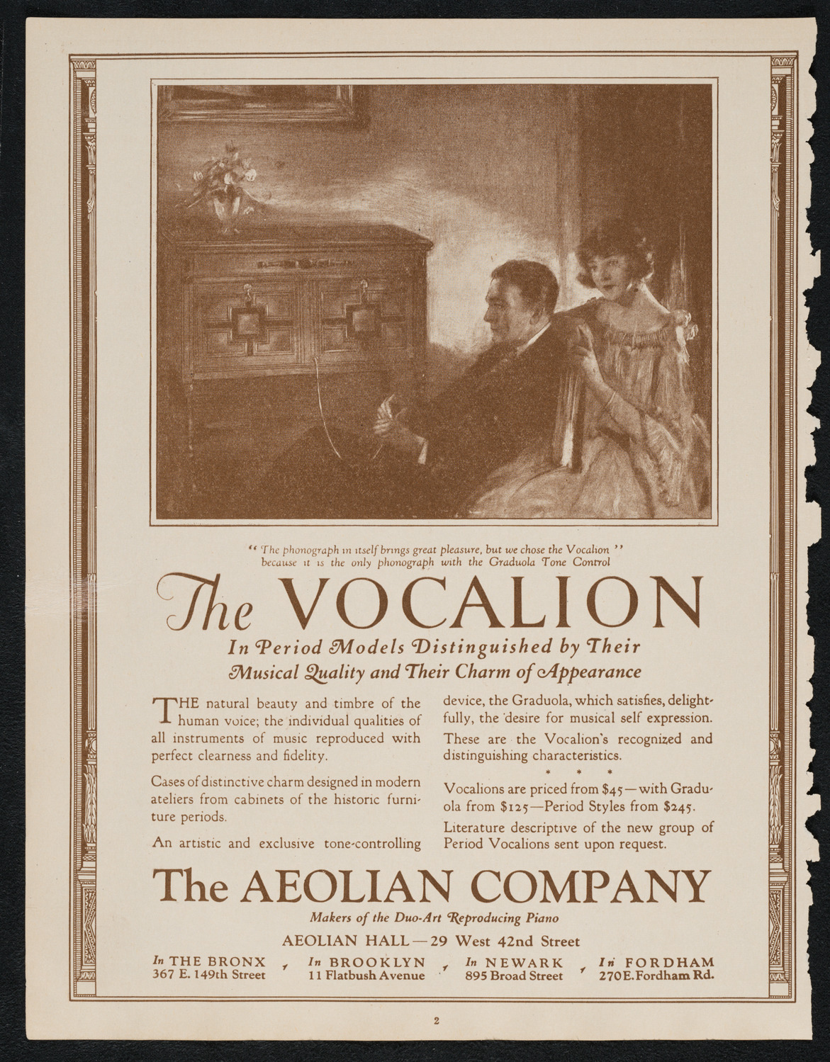Isadora Duncan, Dancer, with Orchestra, October 7, 1922, program page 2
