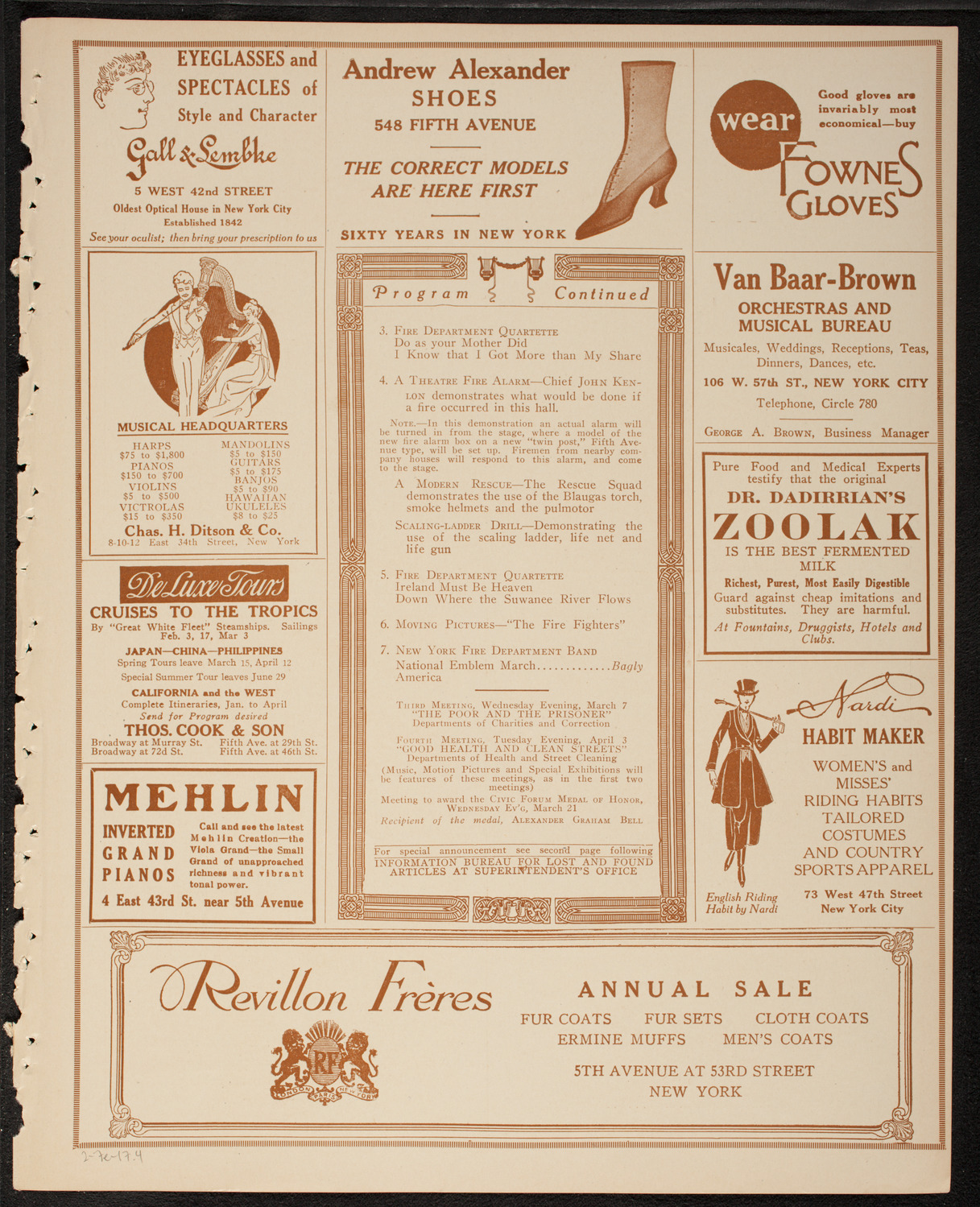 The Civic Forum, February 7, 1917, program page 7