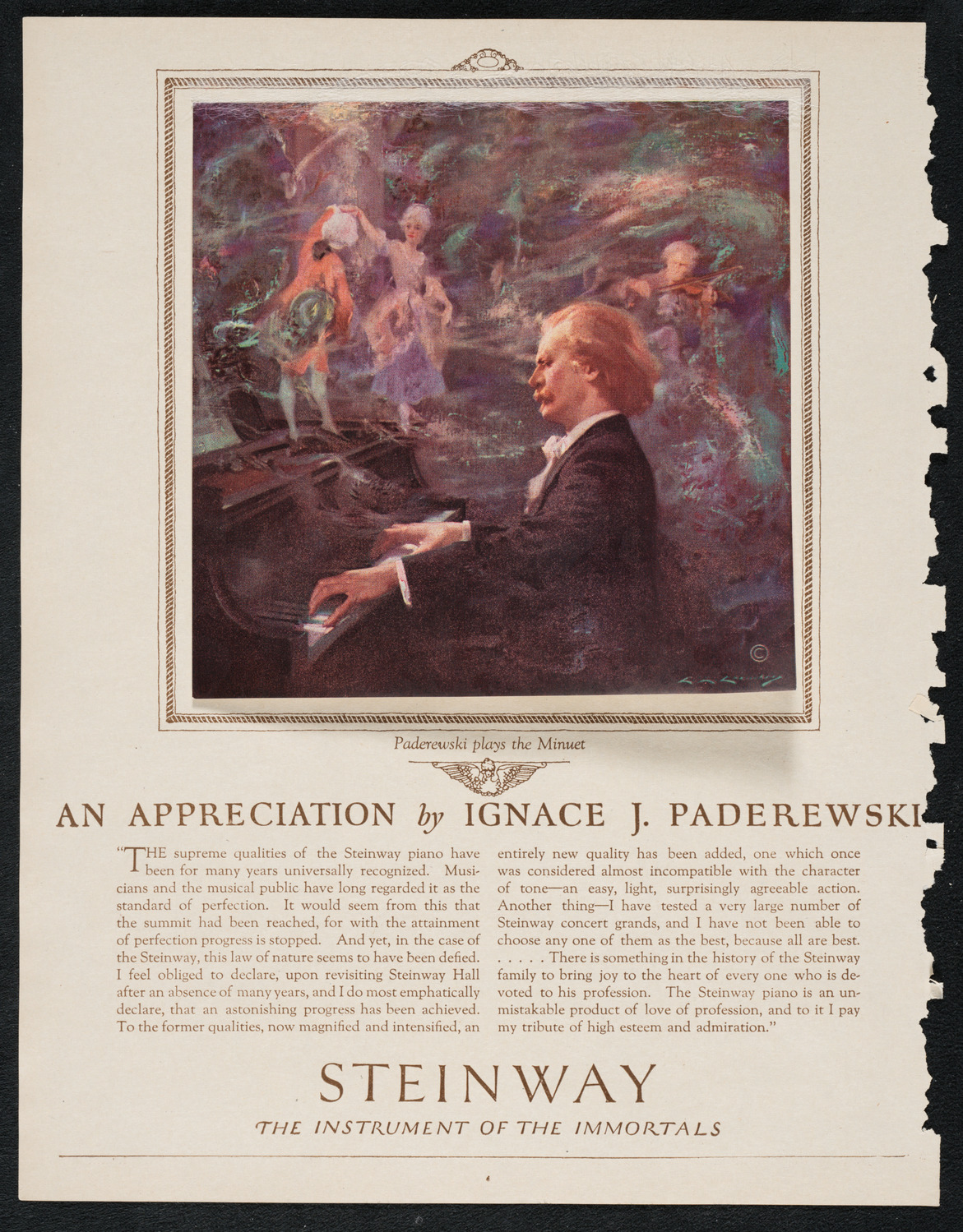 Ignacy Jan Paderewski, Piano, November 22, 1922, program page 4