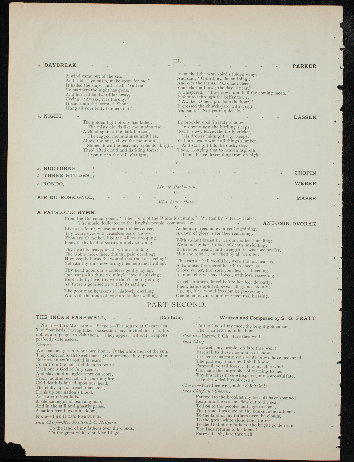 Metropolitan Musical Society, January 12, 1892, program page 8