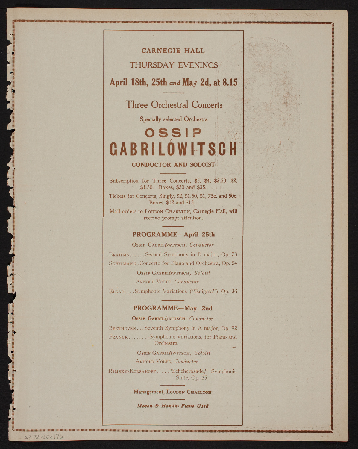 Kallman Orphanage 20th Anniversary Celebration, April 20, 1918, program page 11