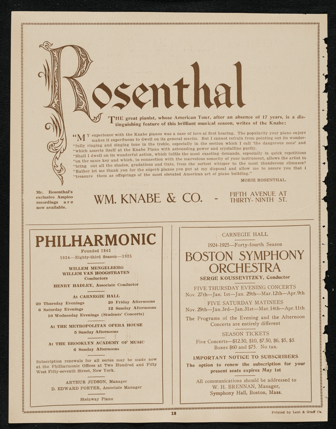 Grainger's Choral and Orchestral Concert, April 30, 1924, program page 12