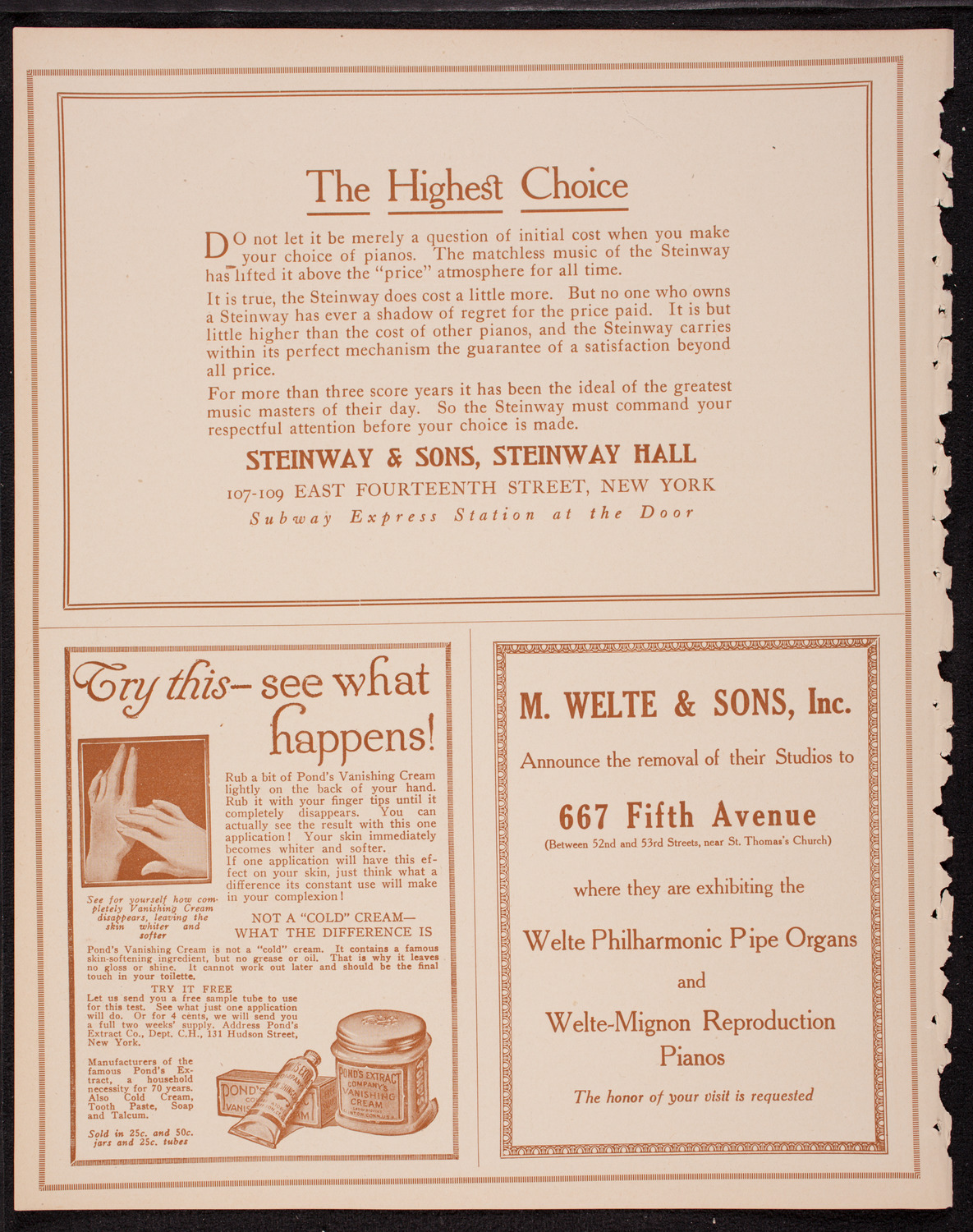 Alma Gluck, Soprano, November 11, 1916, program page 4