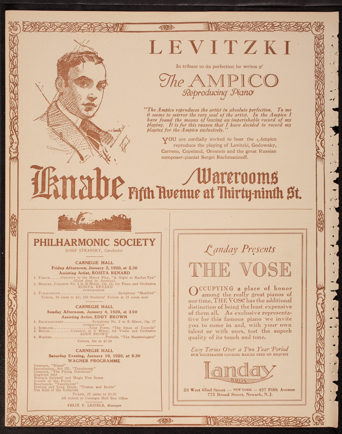 New Symphony Orchestra, December 28, 1919, program page 12