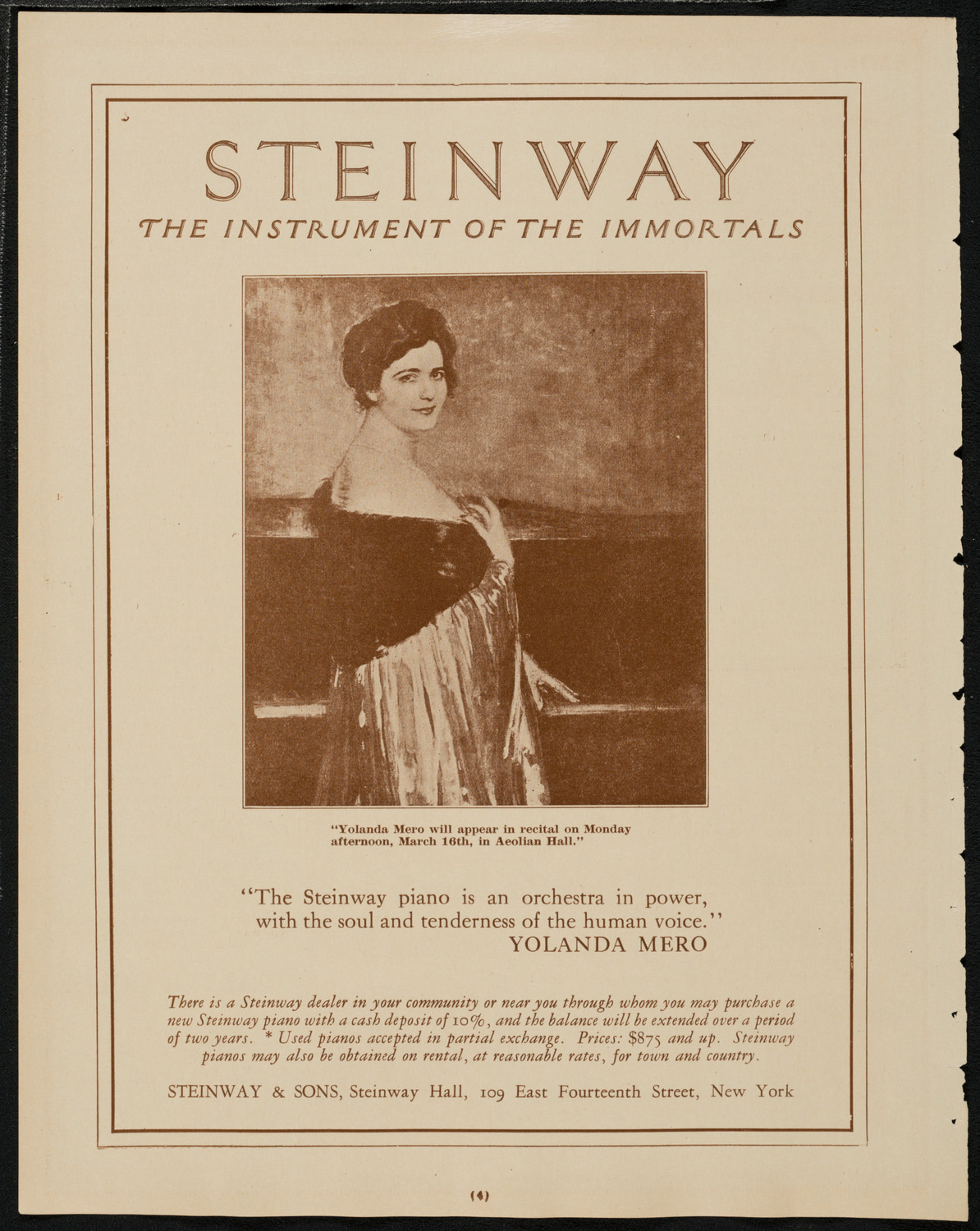 Anna Case, Soprano, March 9, 1925, program page 4