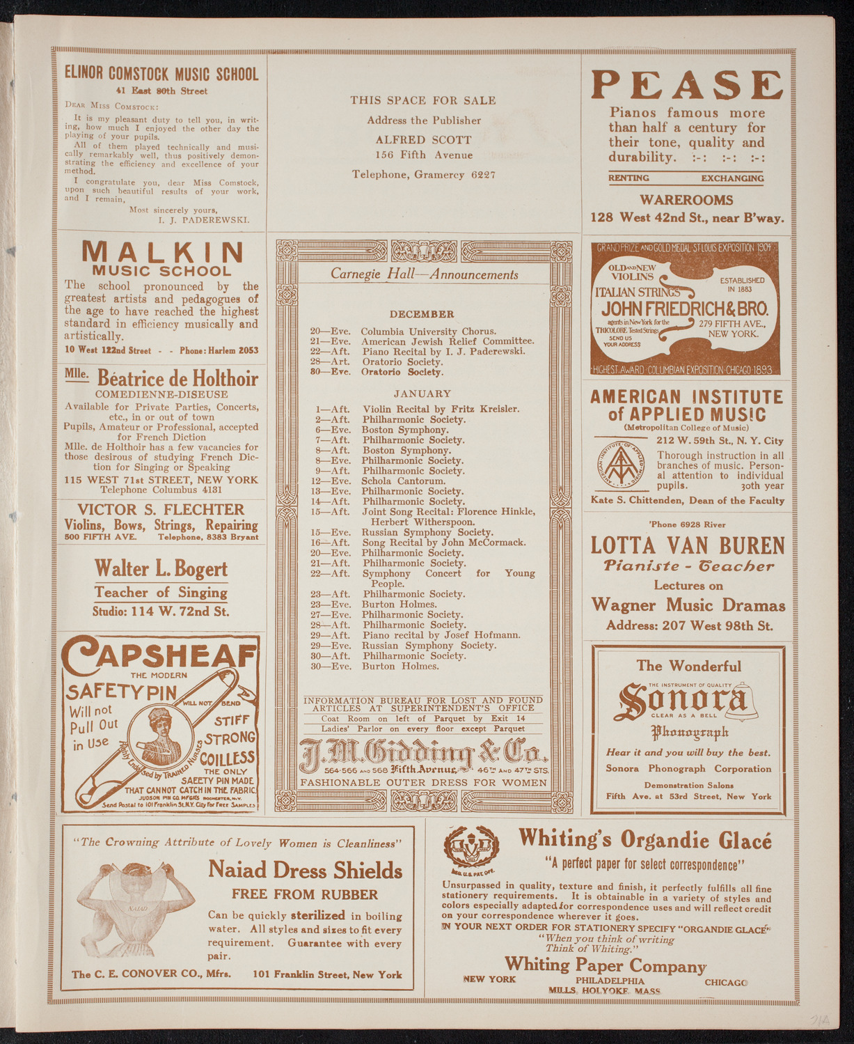 Elmendorf Lecture: The Yellowstone National Park, December 19, 1915, program page 3