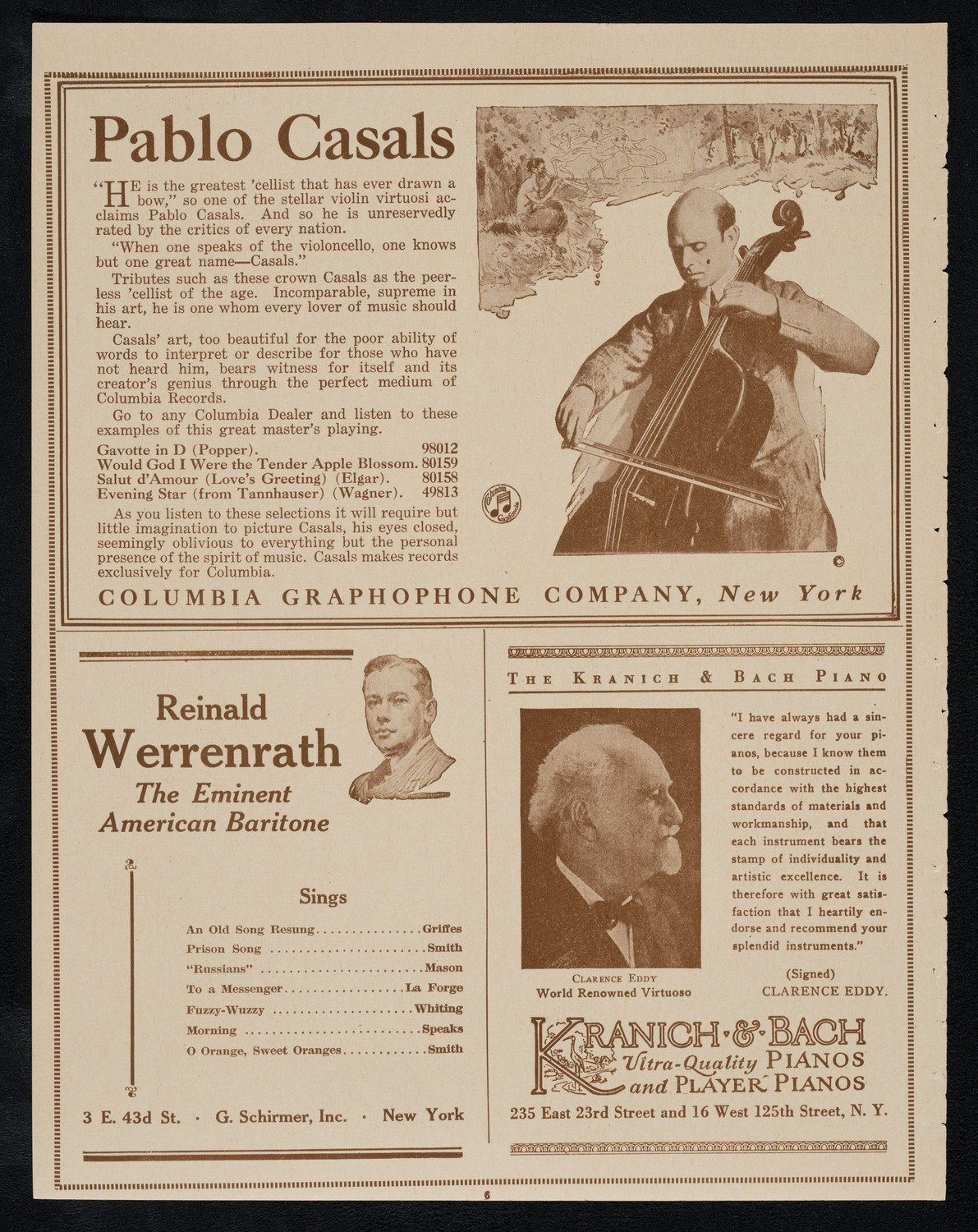 New York Philharmonic, April 7, 1923, program page 6