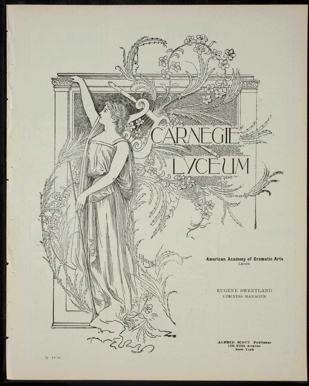 Fifth Annual Entertainment of the Junior League, March 2, 1905, program page 1