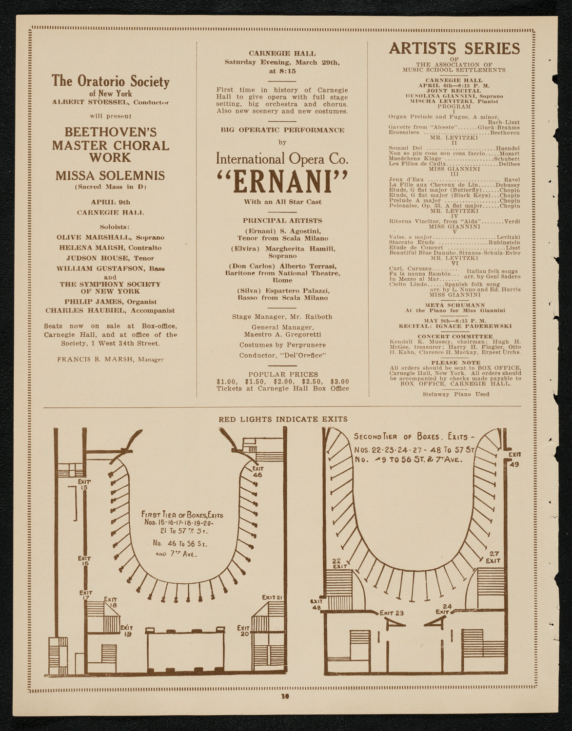 New York Philharmonic, March 27, 1924, program page 10