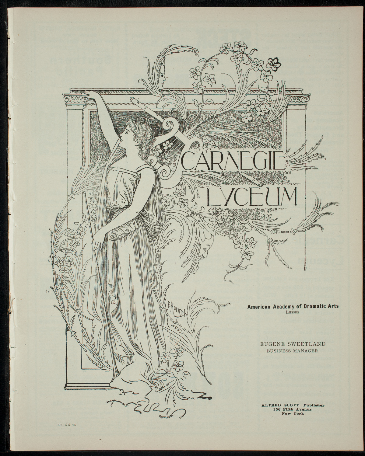 Williams College "Cap and Bells" Dramatic Association, May 5, 1905, program page 1