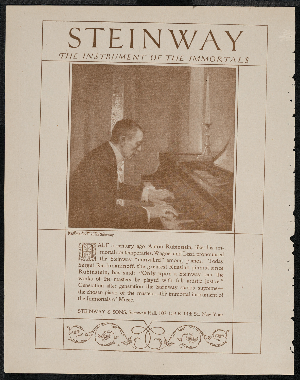 National Symphony Orchestra, March 13, 1921, program page 4