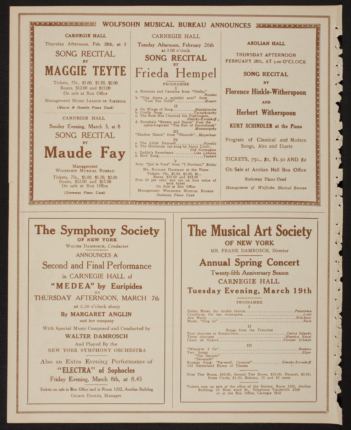 Meeting: Girls' Patriotic Service League, February 25, 1918, program page 8
