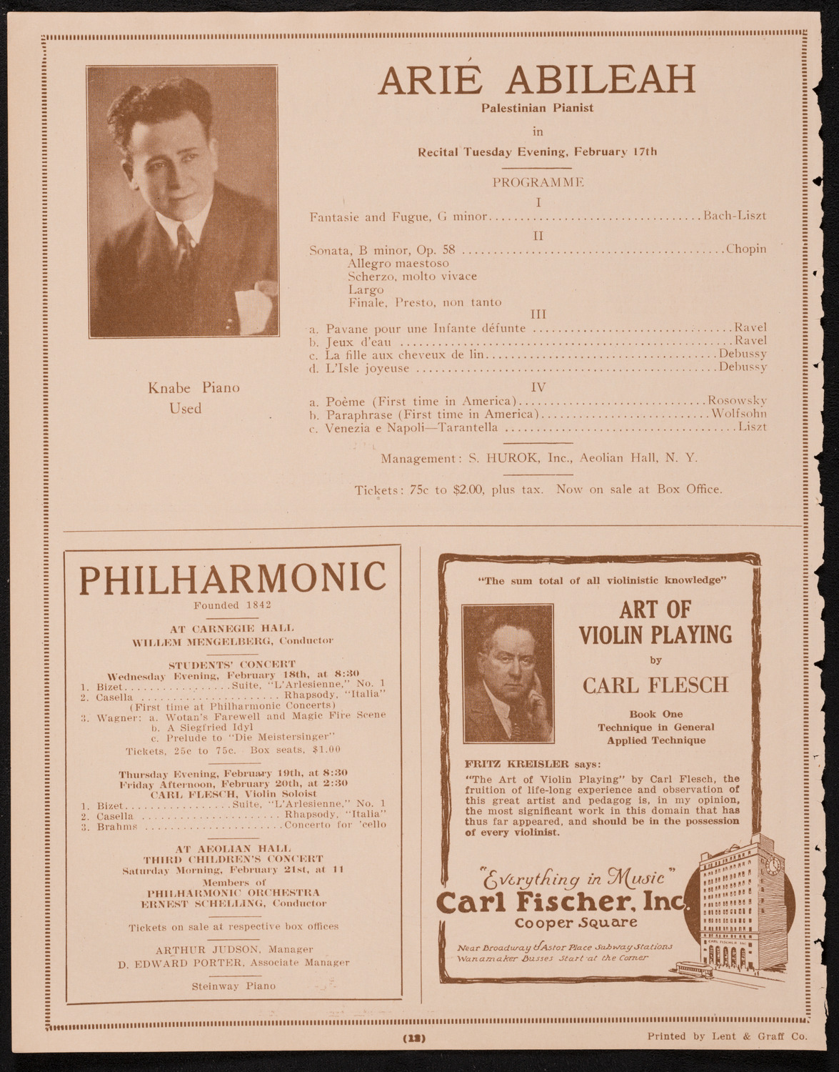 Burton Holmes Travelogue: Rome, February 15, 1925, program page 12