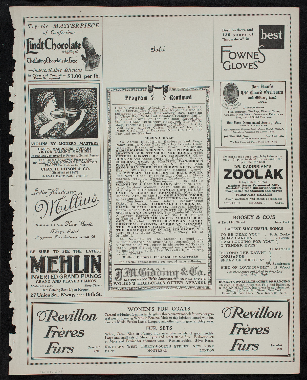 Newman Traveltalks: The Top of the World, December 15, 1912, program page 7