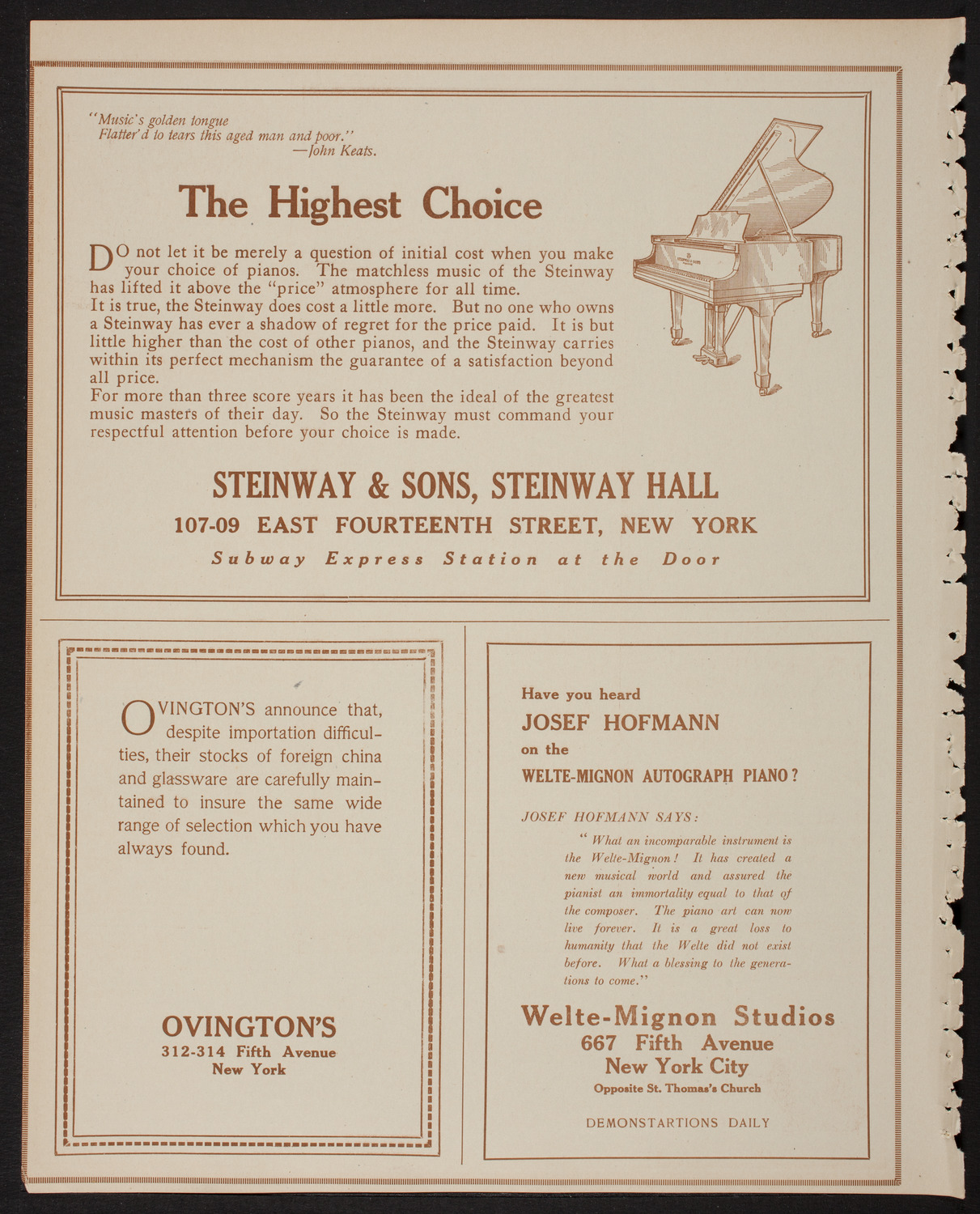 Frieda Hempel, Soprano, February 26, 1918, program page 4