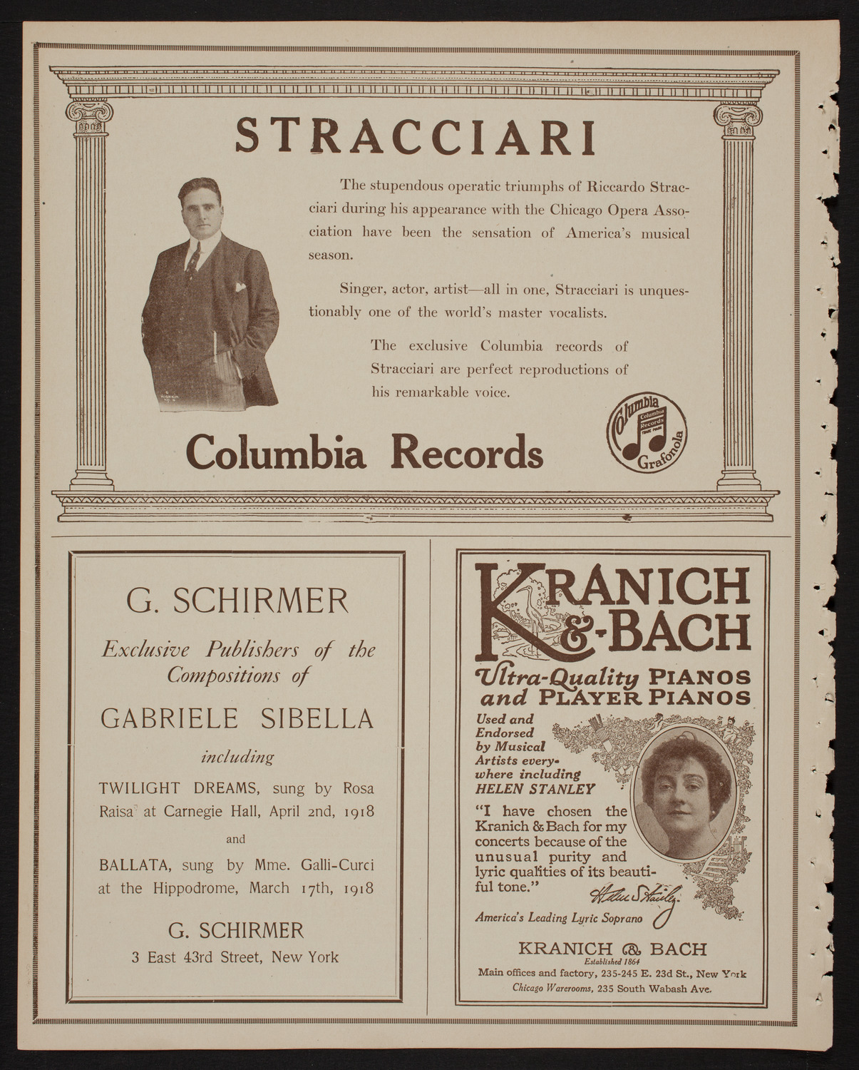 Margaret Matzenauer, Mezzo-Soprano, April 5, 1918, program page 6