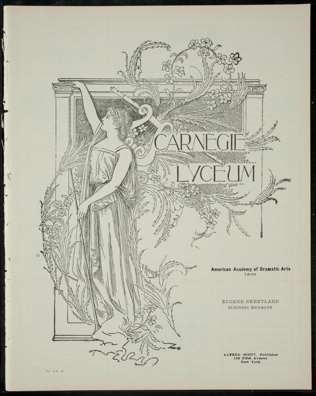 Lewis Nathaniel Shields Art Club Concert and Recitations, May 17, 1905, program page 1