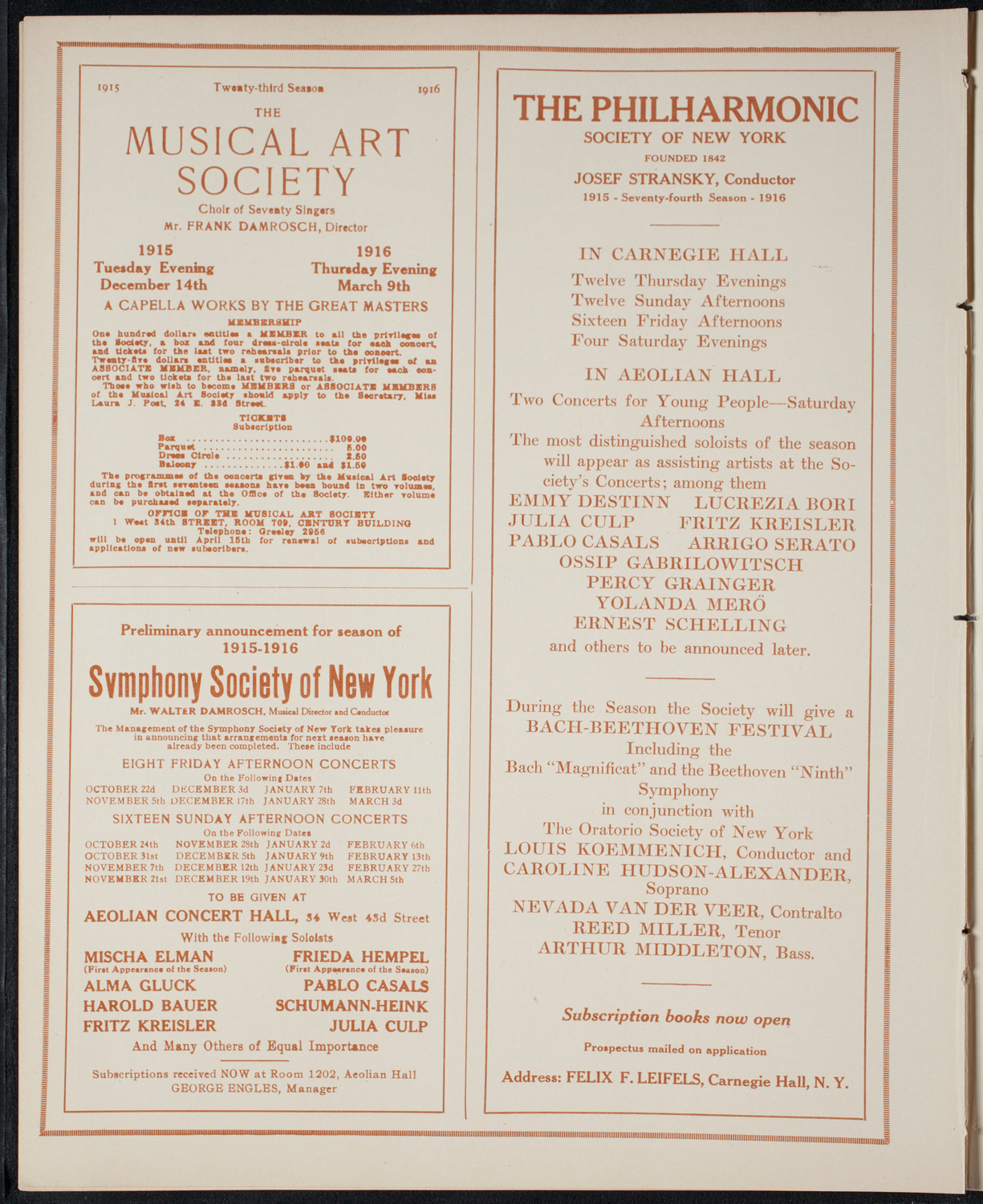 Kriens Symphony Club, April 26, 1915, program page 8