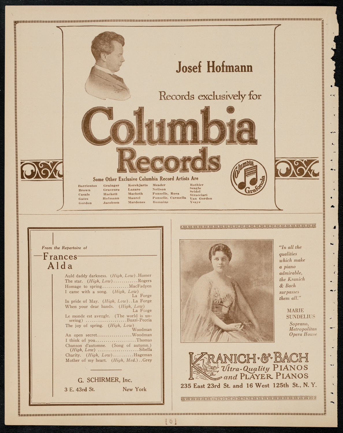New York Philharmonic, February 3, 1922, program page 6