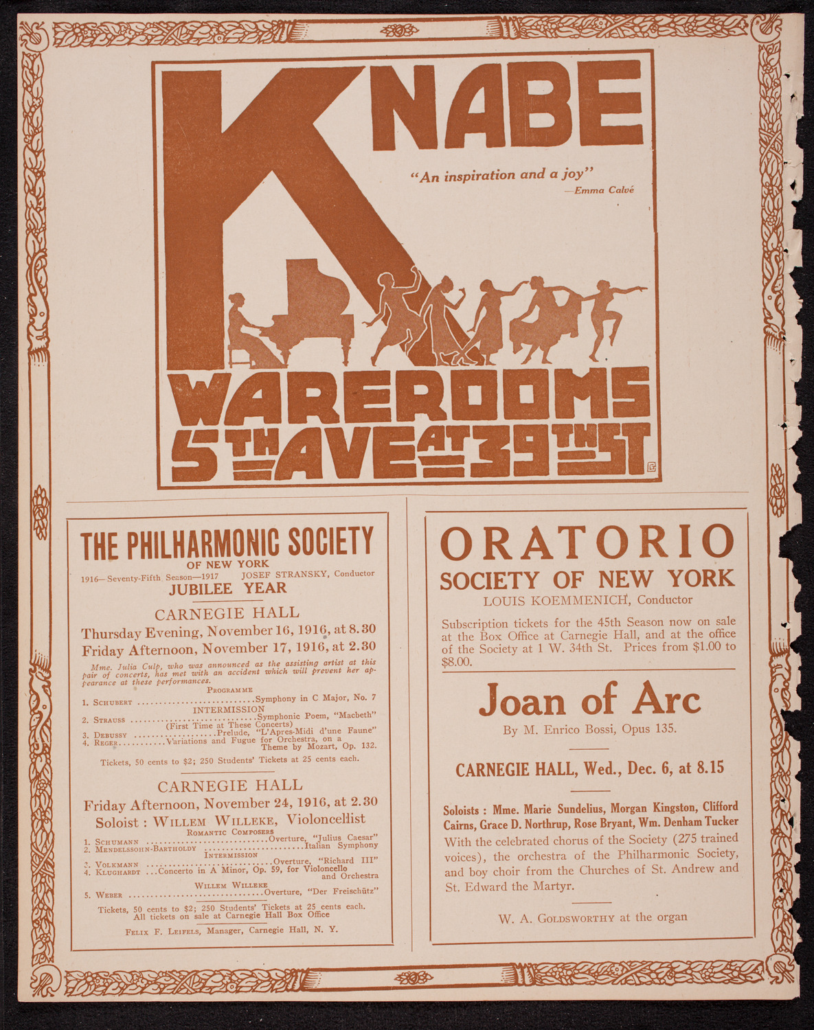 Vernon Stiles, Tenor, November 16, 1916, program page 12