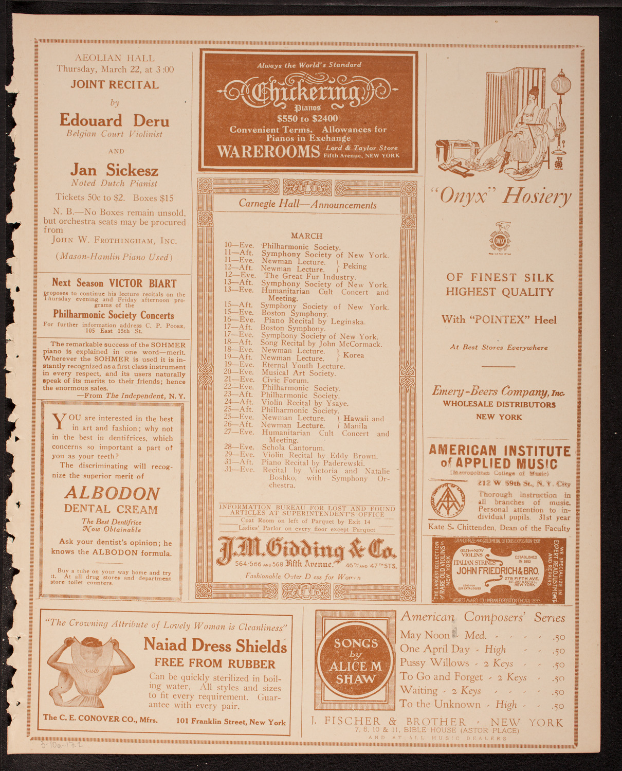 Symphony Concert for Young People, March 10, 1917, program page 3