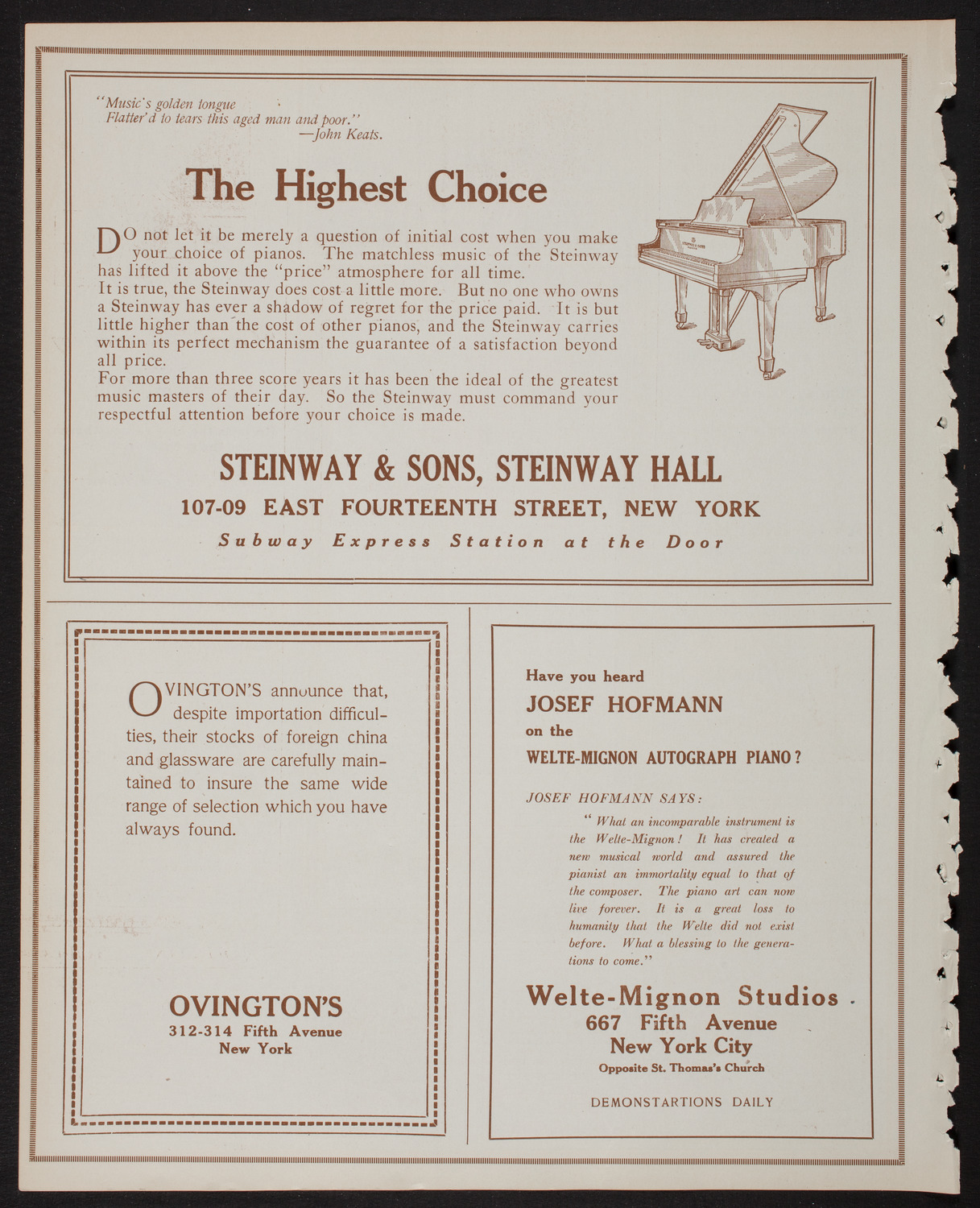 Sunday Campaign Choir Rally and Choral Festival, February 18, 1918, program page 4
