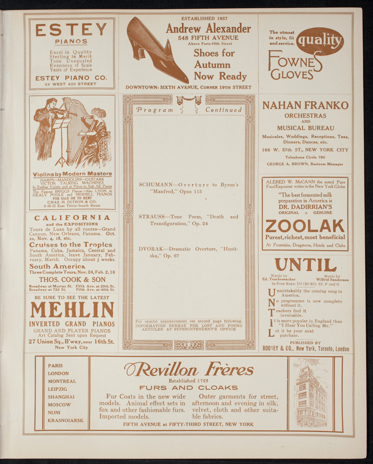 Boston Symphony Orchestra, November 4, 1915, program page 7