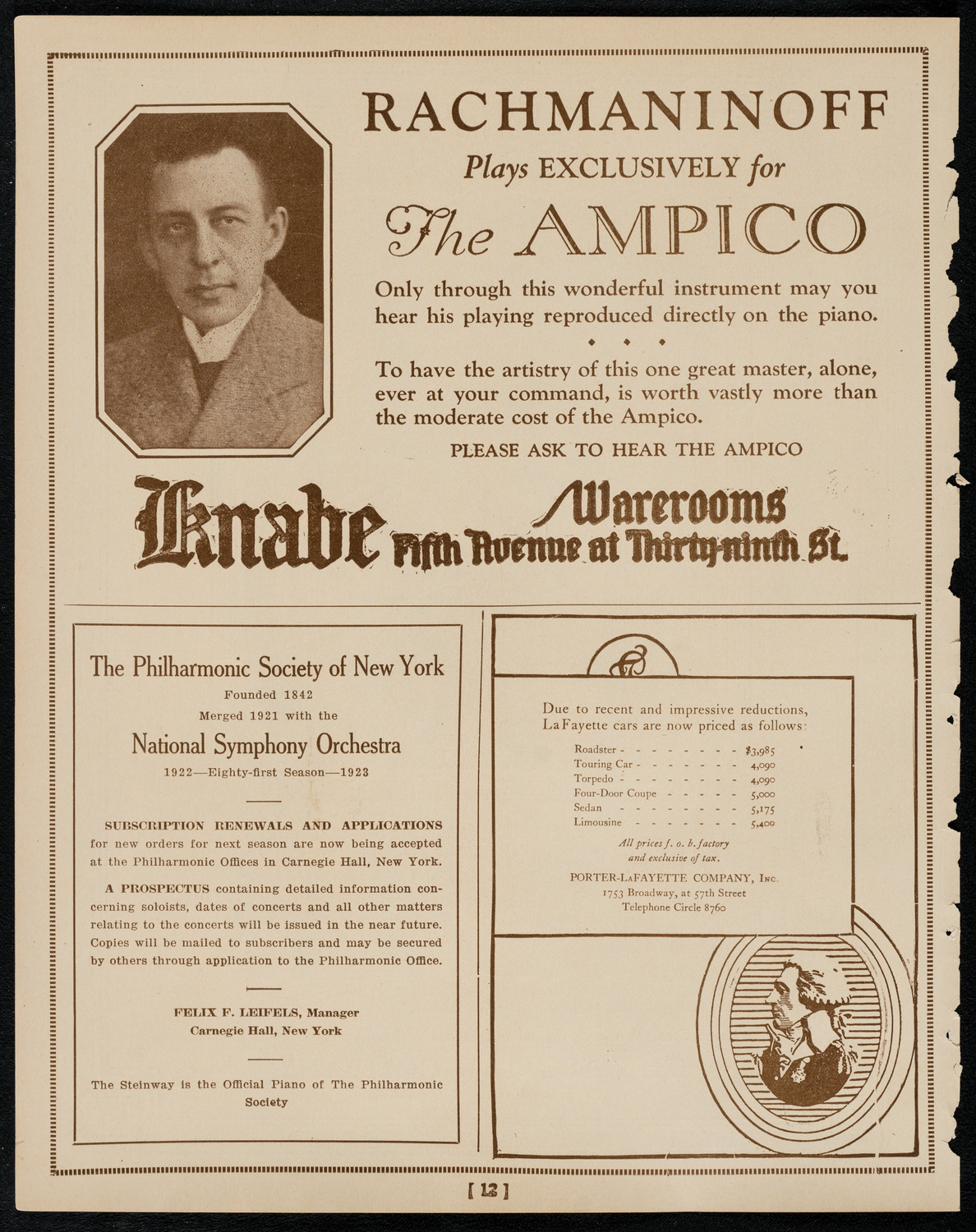 Grand Gala Concert, June 4, 1922, program page 12