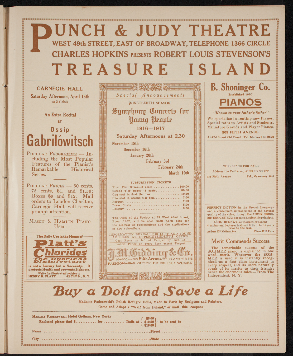 Columbia University Chorus, April 11, 1916, program page 9