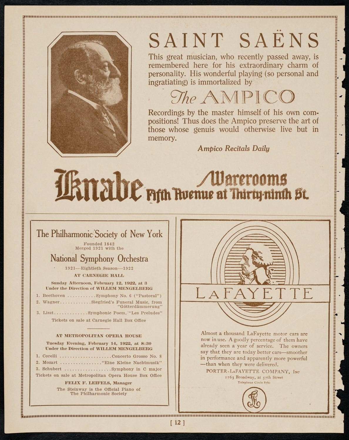 Don Rinardi Fuchs, Tenor, February 11, 1922, program page 12