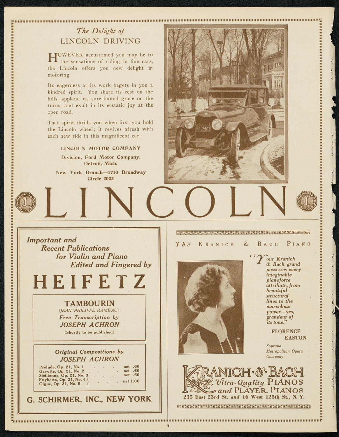 New York Philharmonic Students' Concert, December 31, 1923, program page 6