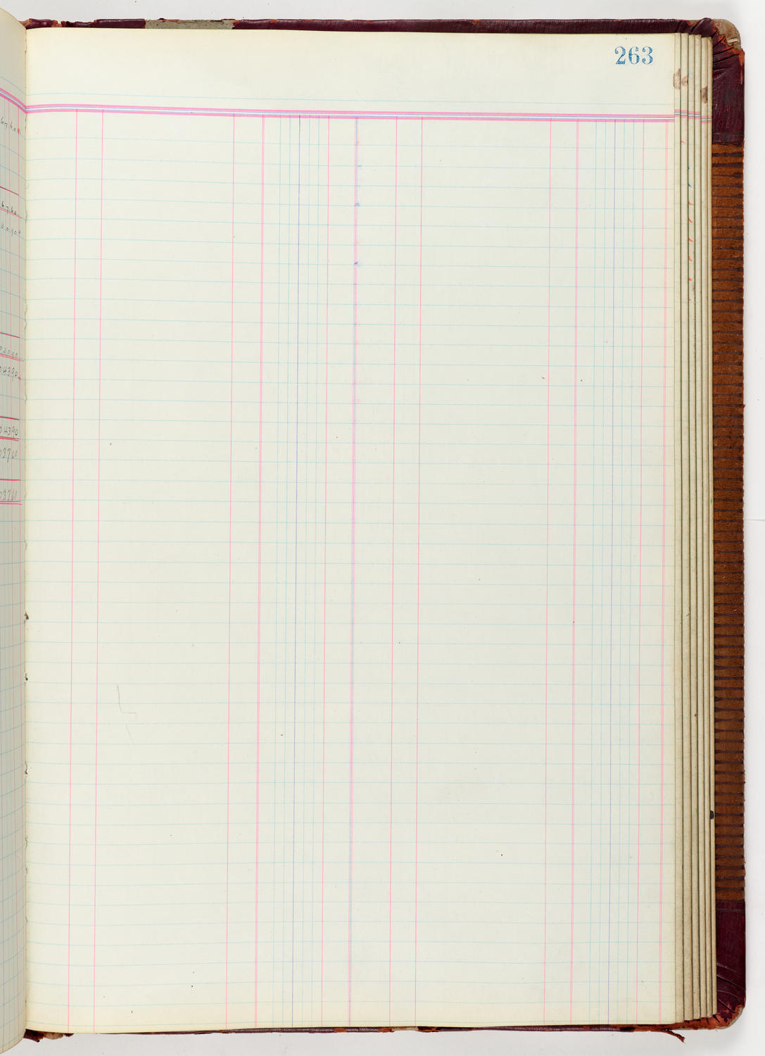 Music Hall Accounting Ledger Journal, volume 6, page 263