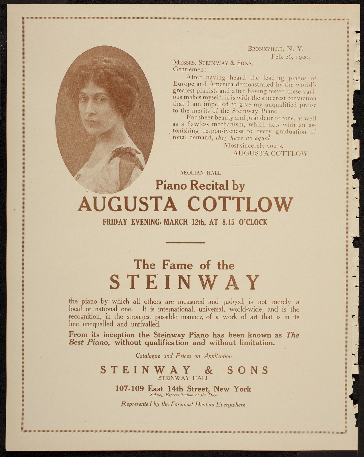 Bernard Woolff and Jean Barondess, March 7, 1920, program page 4
