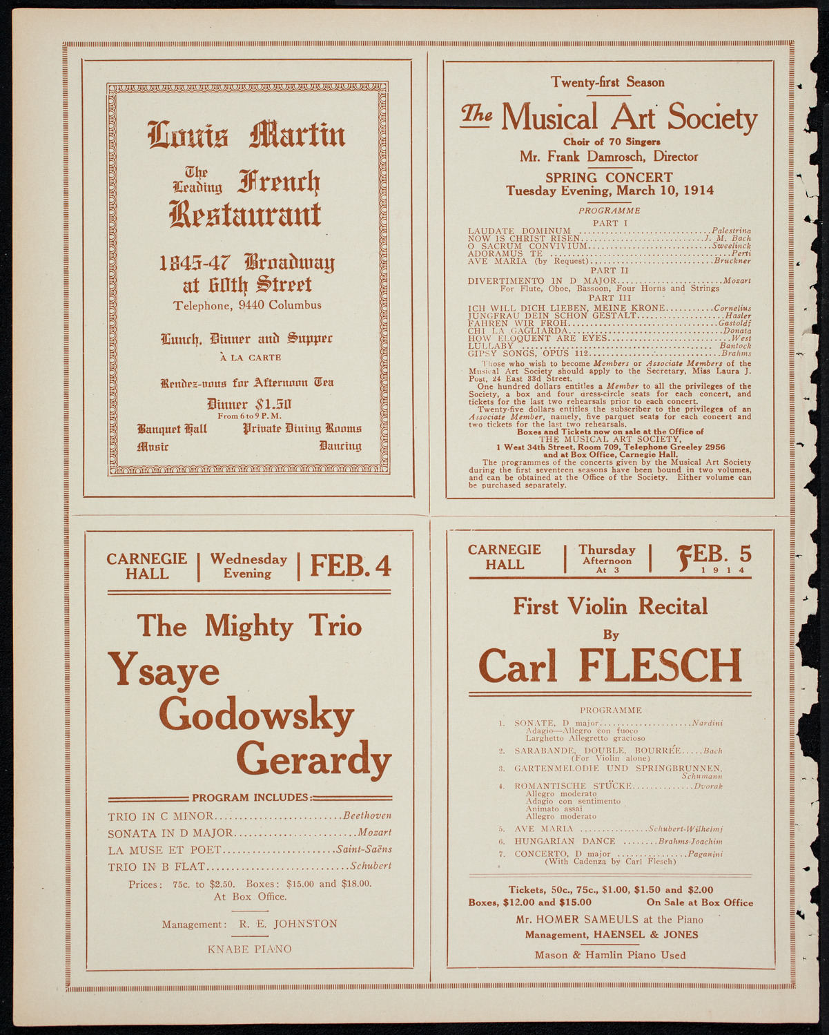 The Civic Forum, January 26, 1914, program page 8