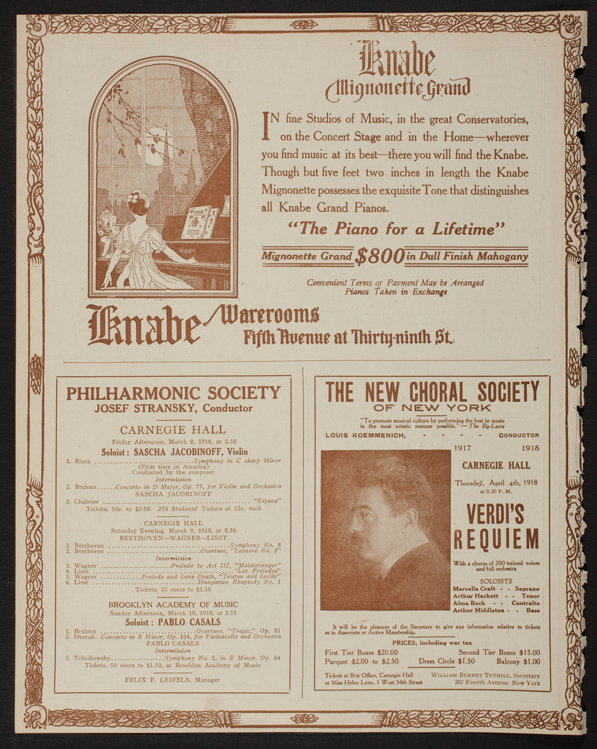 Music School Settlement Festival Concert, March 6, 1918, program page 12