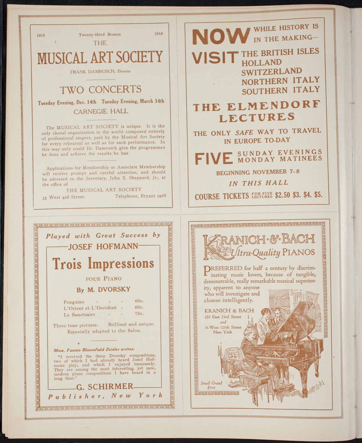 Boston Symphony Orchestra, November 4, 1915, program page 6