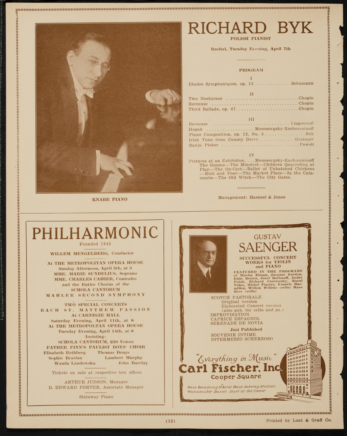 Symphony Concert for Young People, April 4, 1925, program page 12