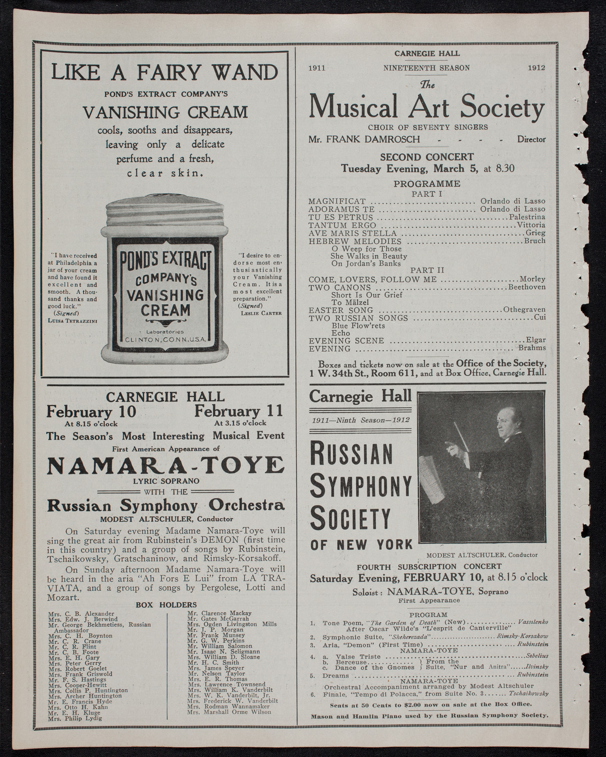 Dickens Centenary Celebration, February 7, 1912, program page 8