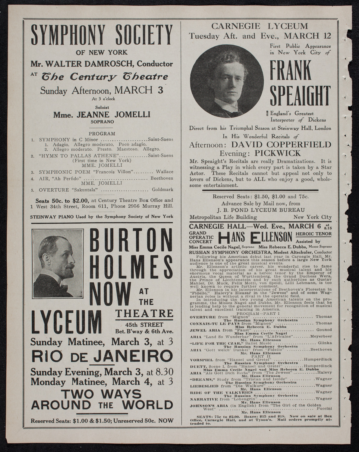 Russian Symphony Society of New York, March 2, 1912, program page 10