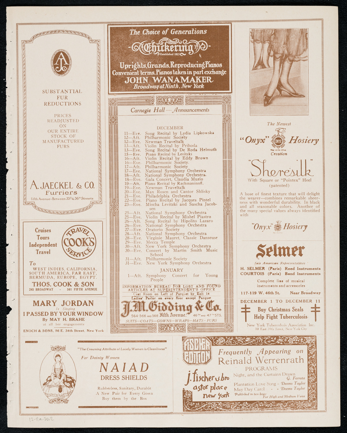 Symphony Concert for Young People, December 11, 1920, program page 3