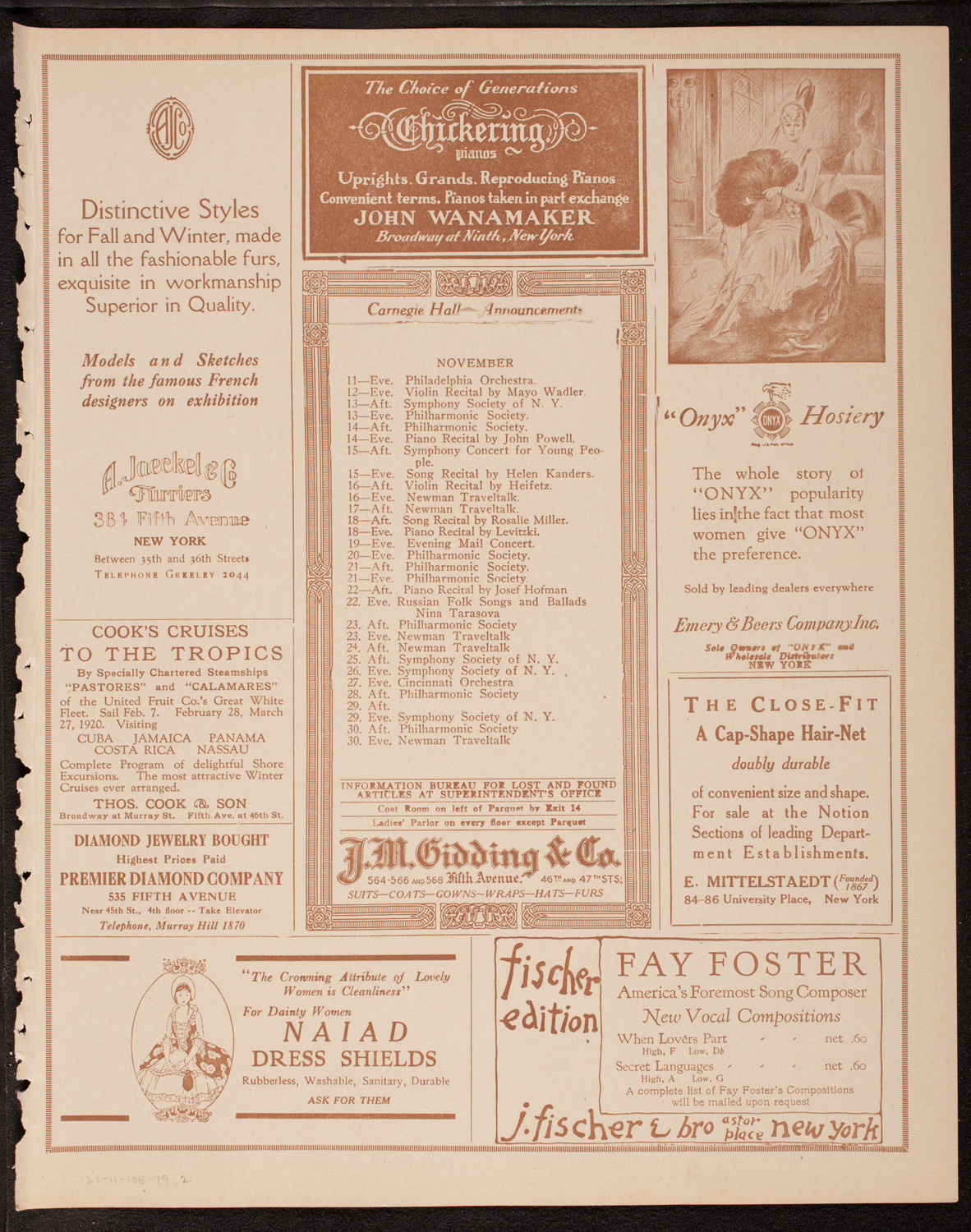 Kathryn Lee, Soprano, November 10, 1919, program page 3