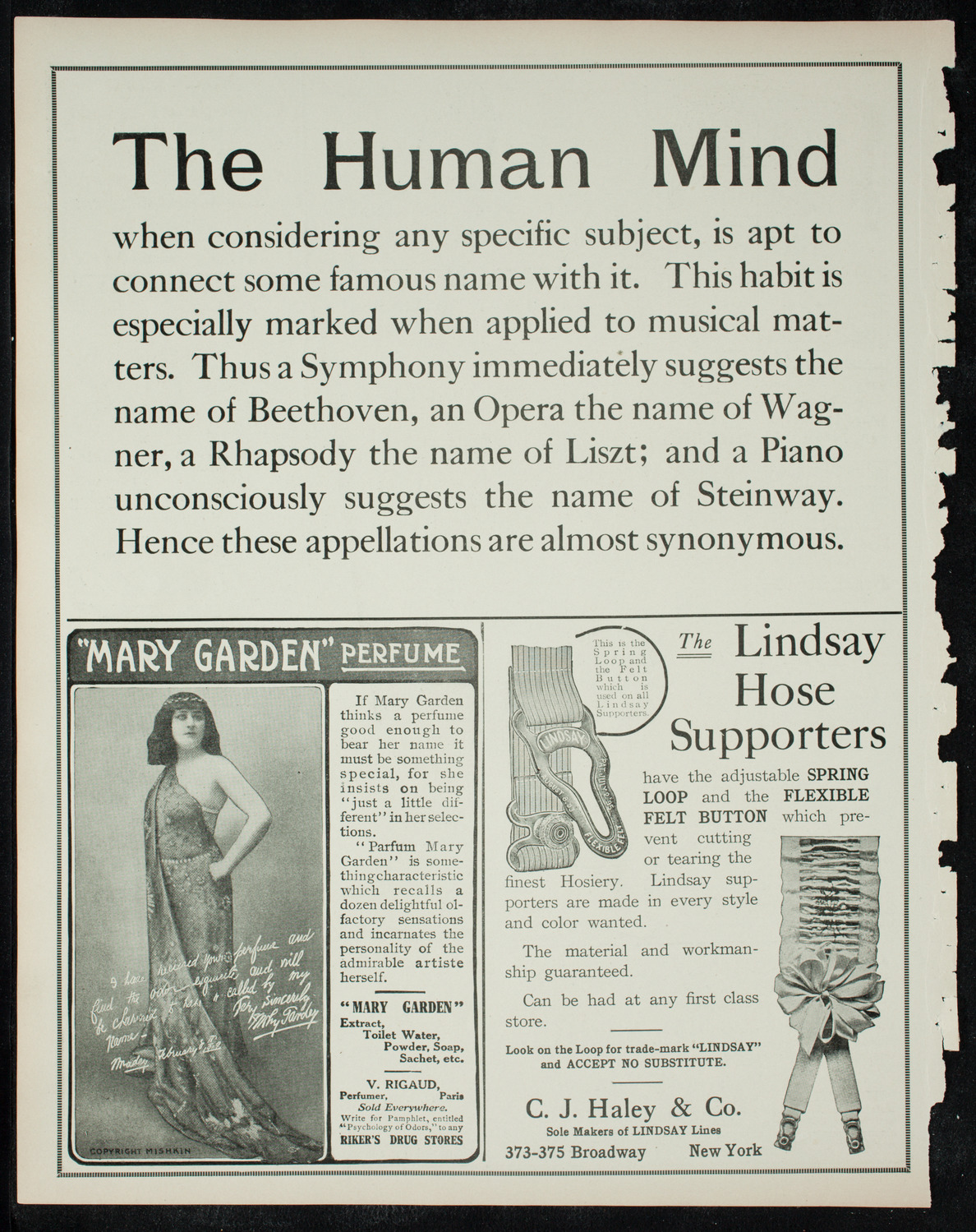 People's Symphony Concert, December 18, 1910, program page 4