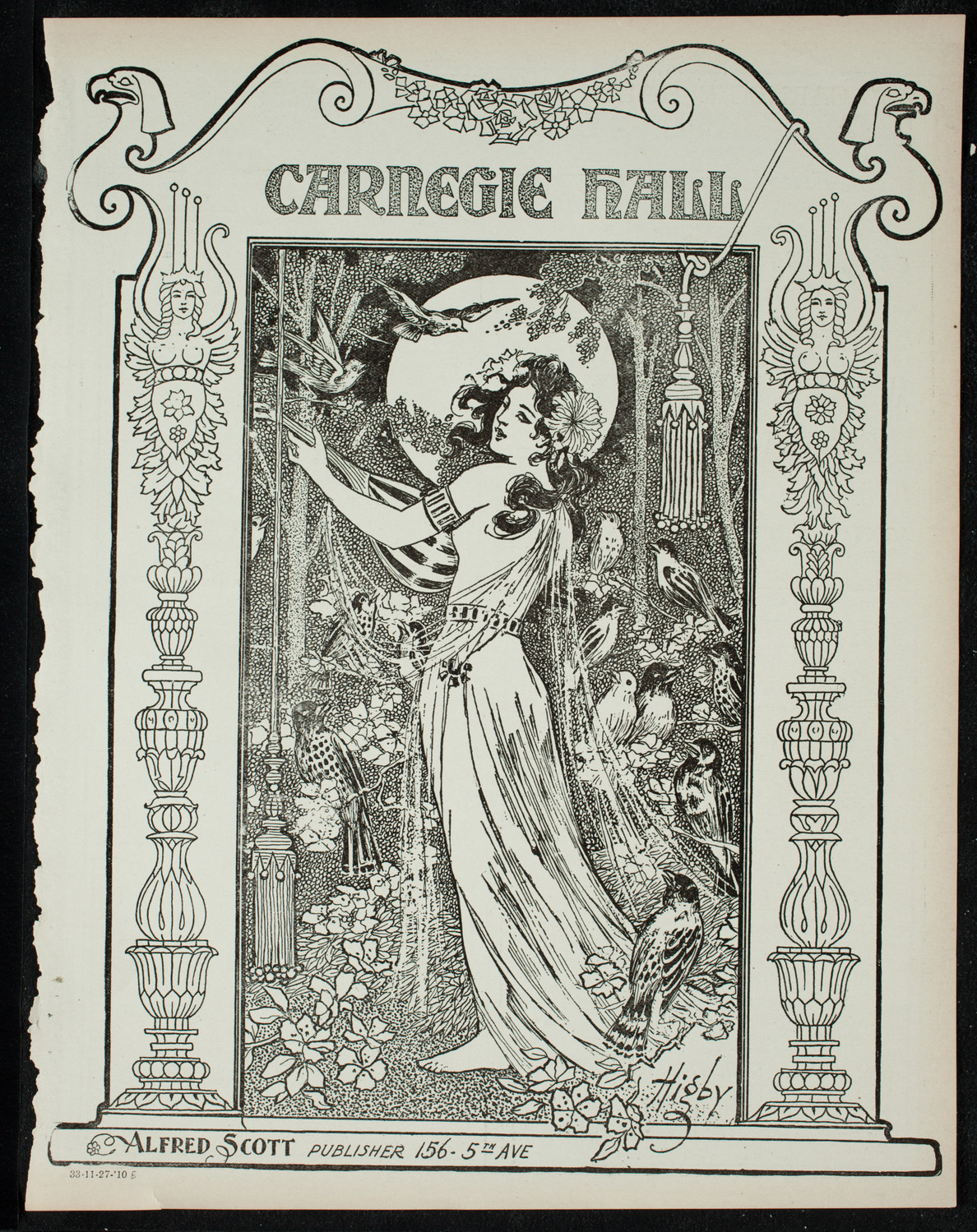 Elmendorf Lecture: Vienna, November 27, 1910, program page 1
