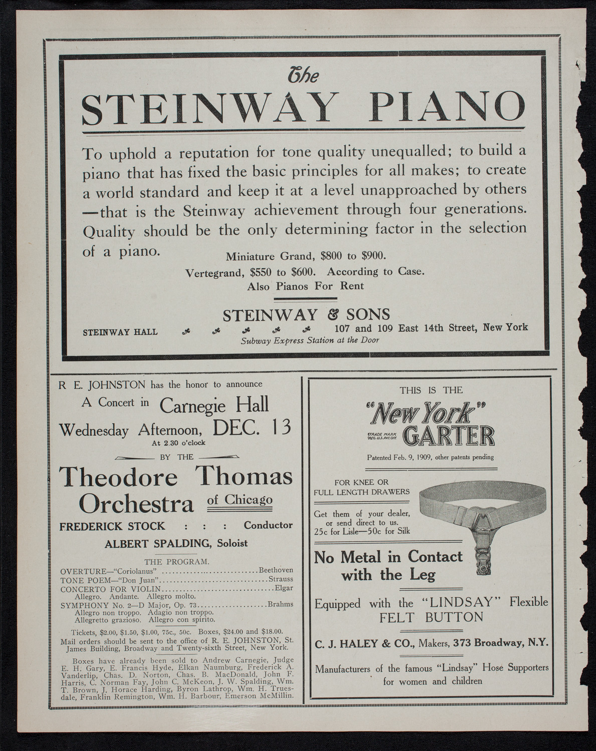 Elmendorf Lecture: Milan and the Italian Lakes, November 20, 1911, program page 4