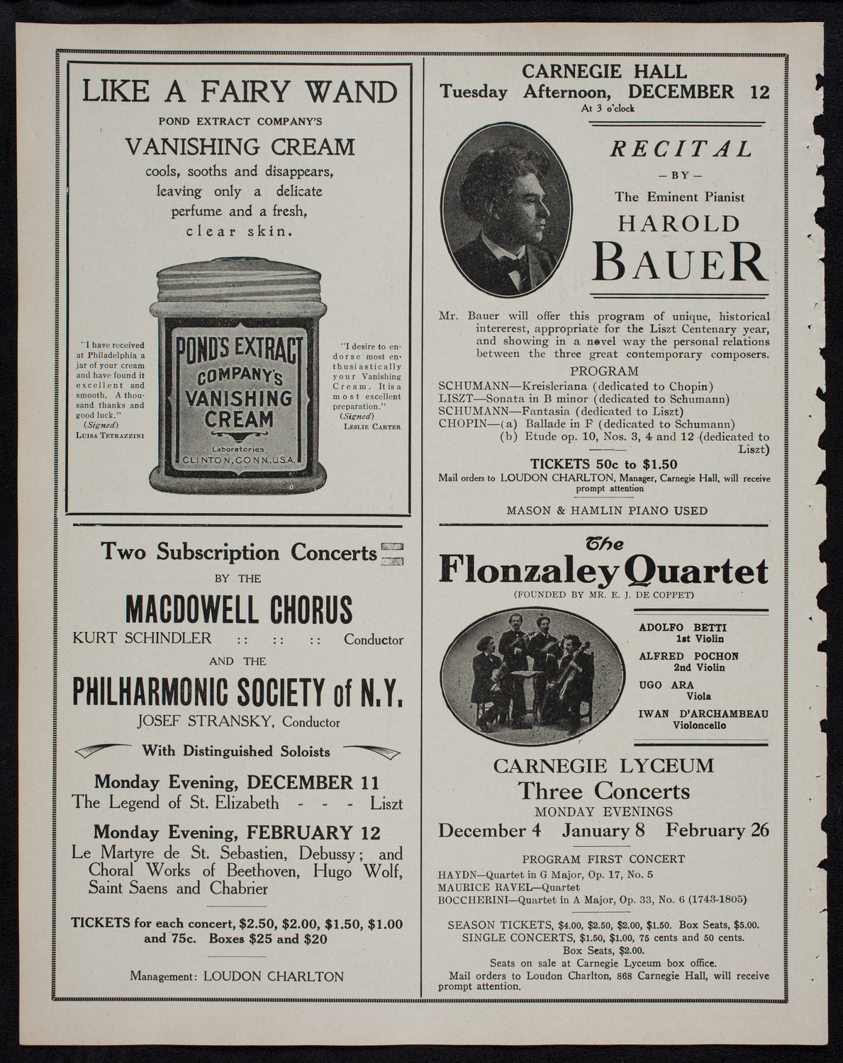 Elmendorf Lecture: Florence and Venice, November 27, 1911, program page 8