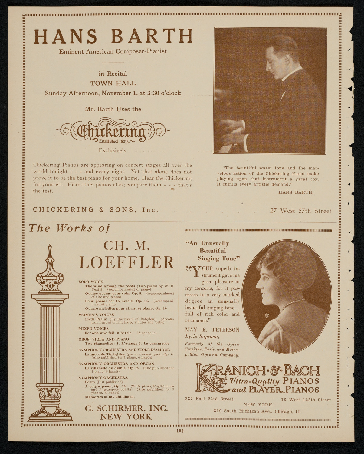 New York Philharmonic, October 29, 1925, program page 6