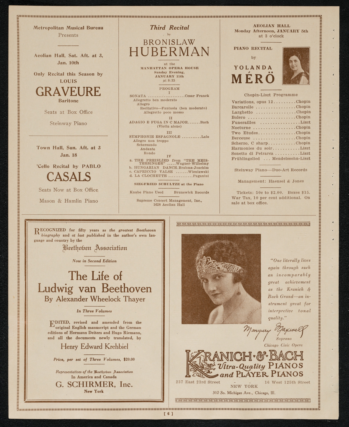 New York Philharmonic Students' Concert, December 31, 1924, program page 6