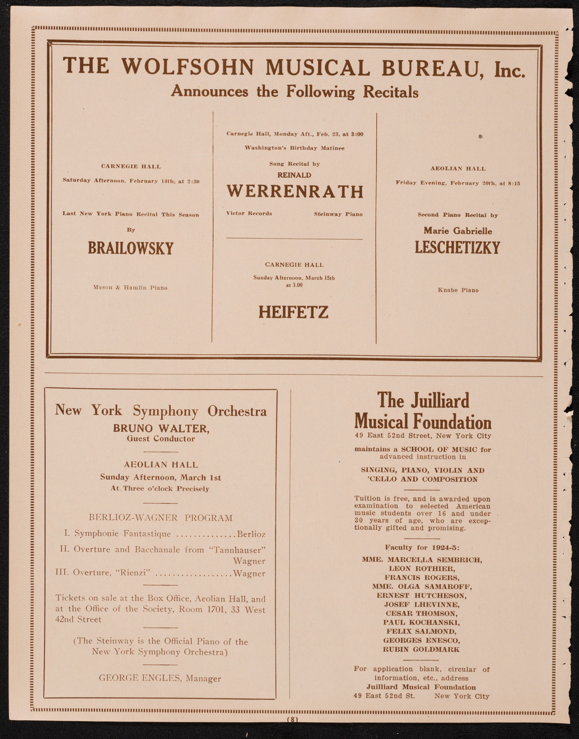 Maria Theresa, February 13, 1925, program page 8