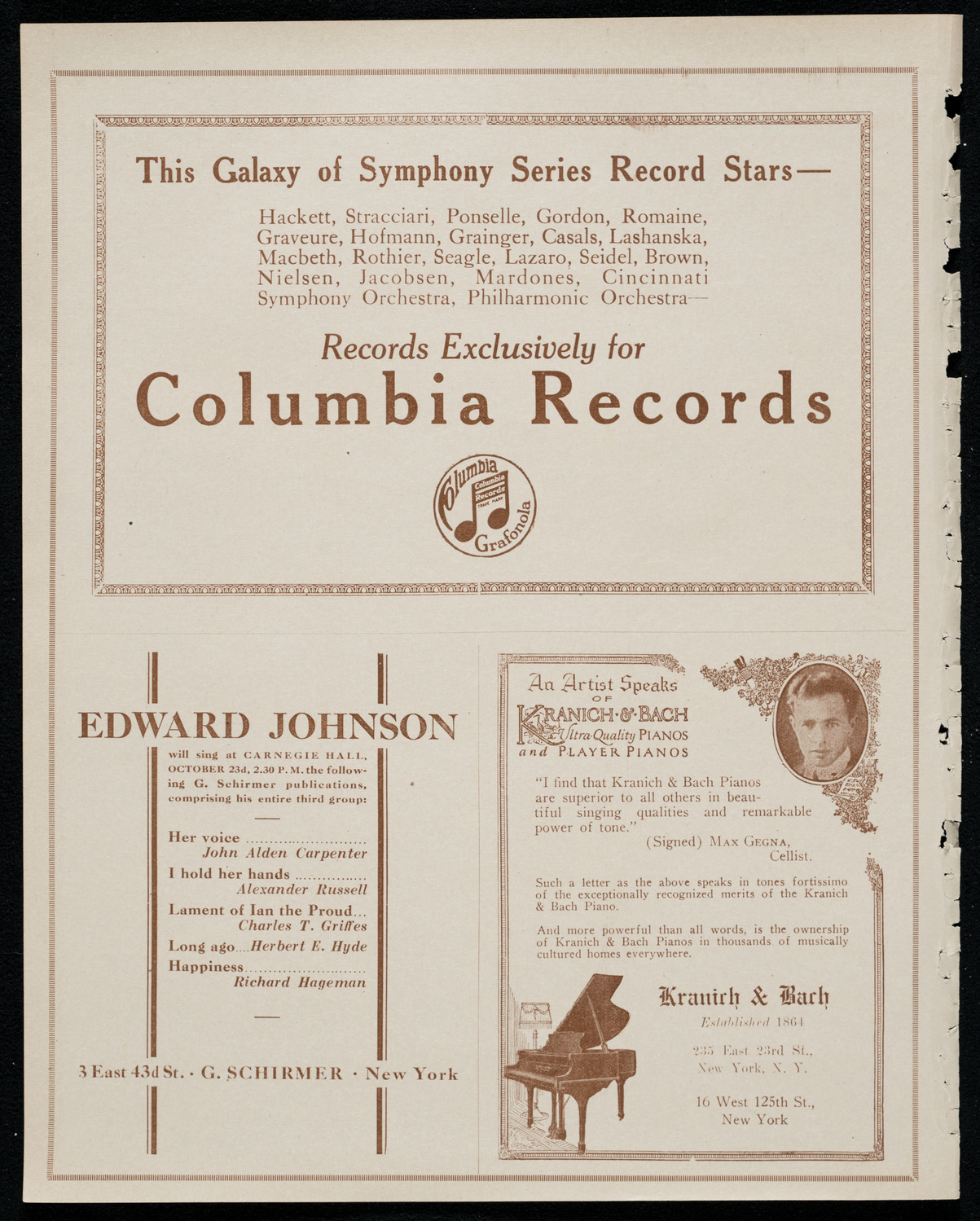 Alfred Mirovitch, Piano, October 20, 1920, program page 6