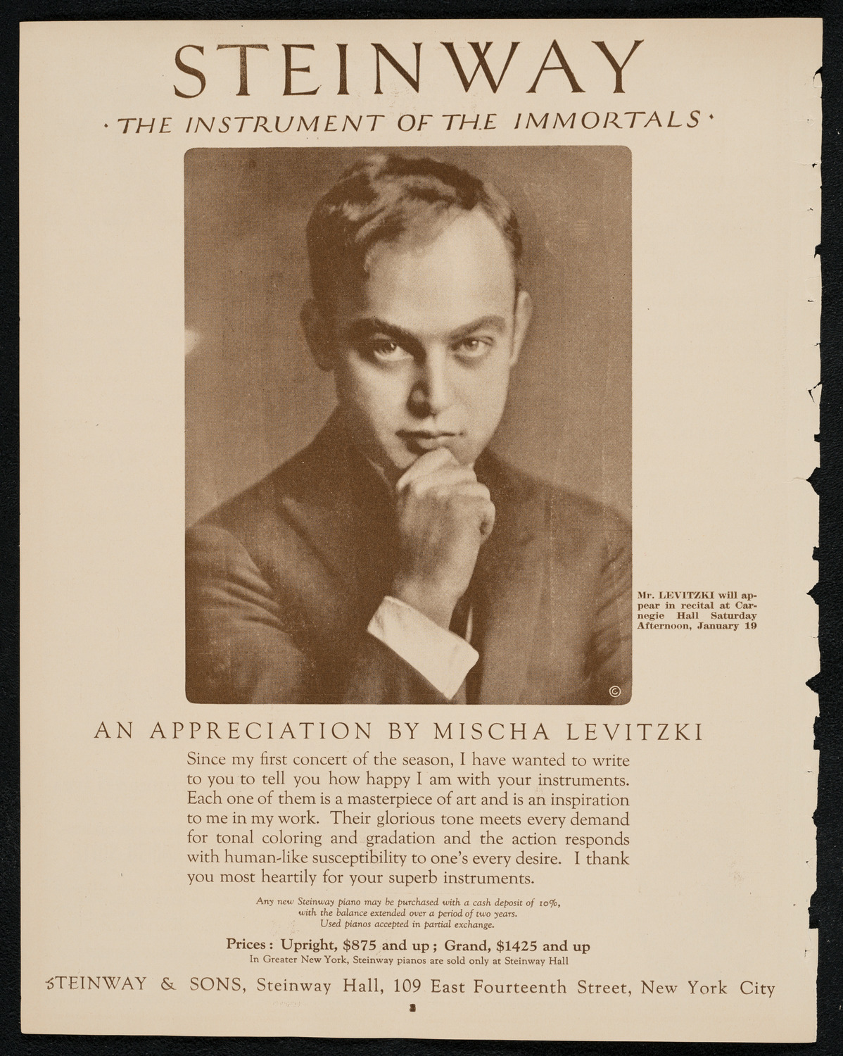 State Symphony Orchestra of New York, January 16, 1924, program page 4